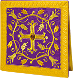 Bolsa bordada litúrgica Massimo Viola con ornamentación sacra