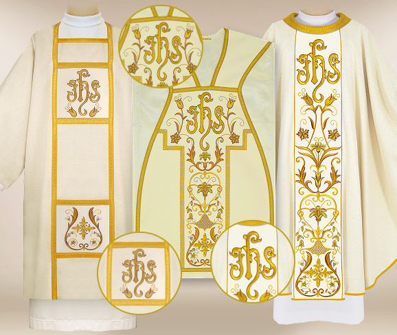 Colección Angelus de casullas y accesorios litúrgicos