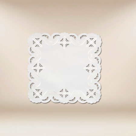 Cubierta bordada blanca 45x45