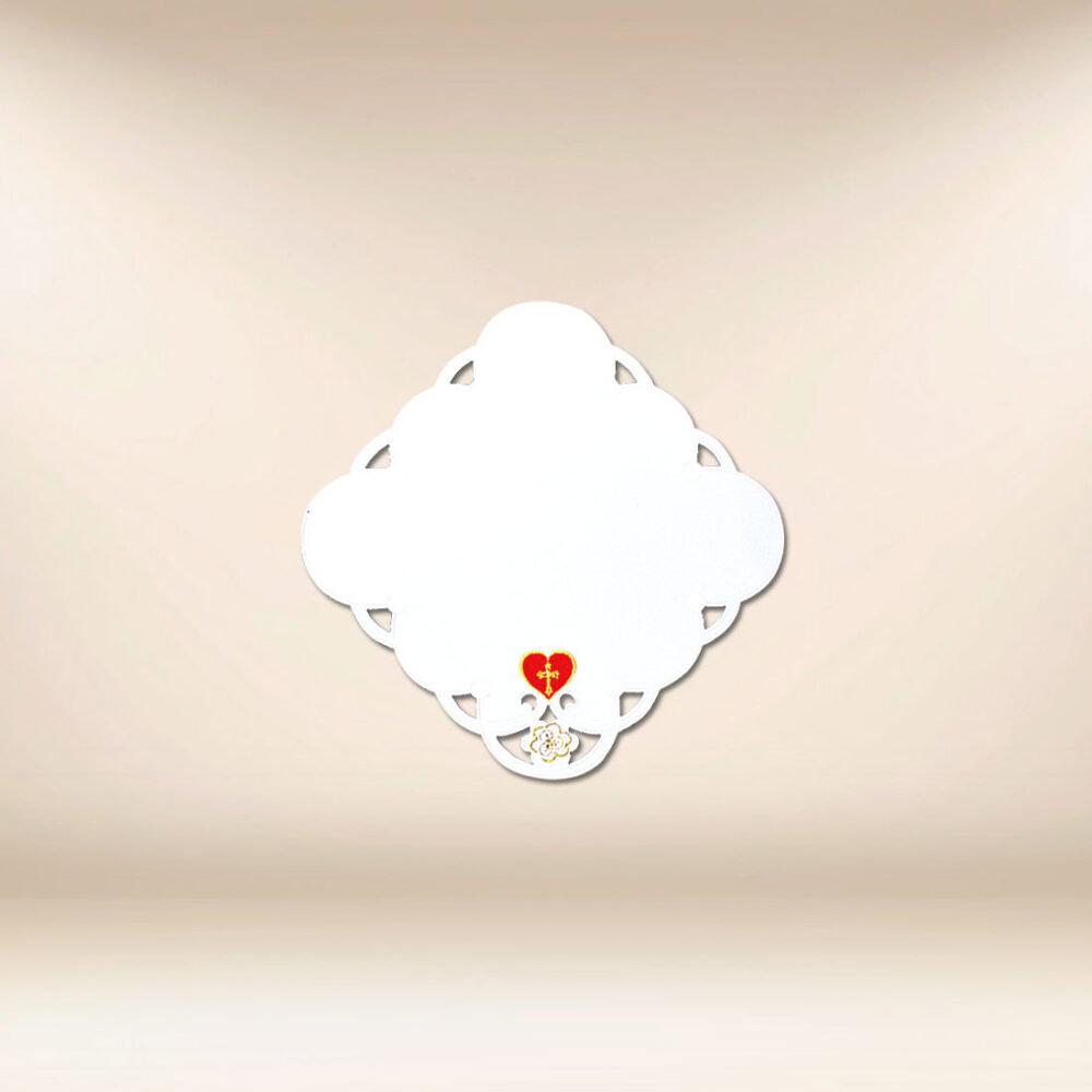 Cubierta bordada Corazón de Jesús 32x32cm