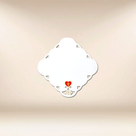 Cubierta bordada Corazón de Jesús 32x32cm