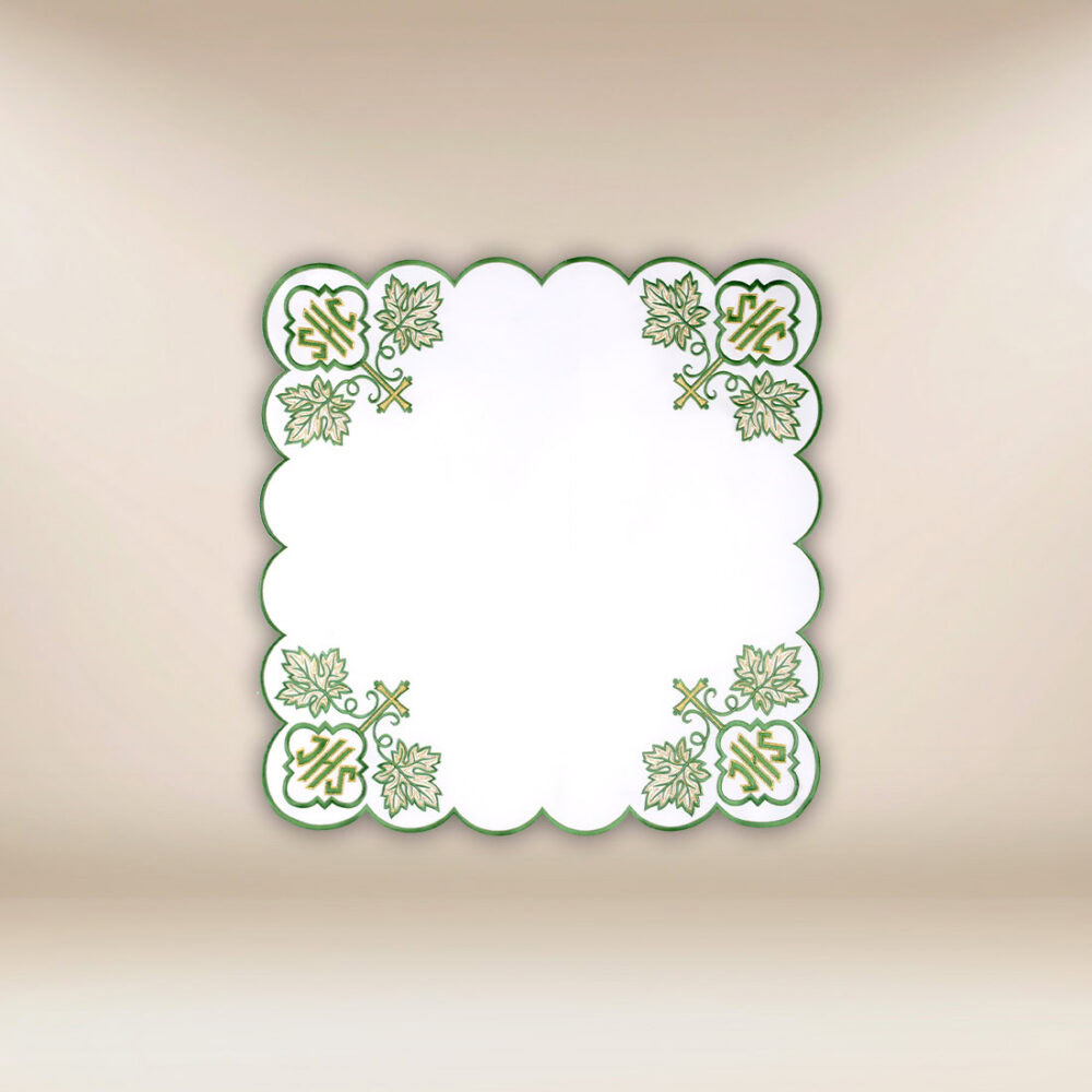 Cubierta bordada IHS Verde 45x45
