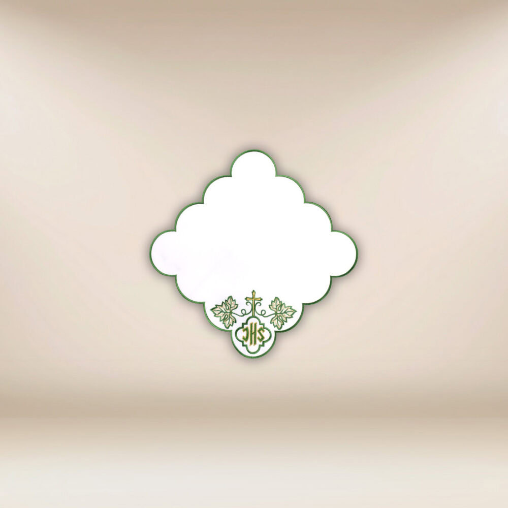 Cubierta bordada "IHS Verde" 32x32