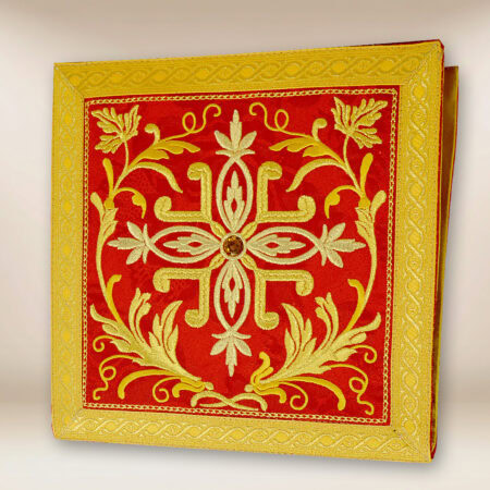 Bolsa bordada litúrgica roja