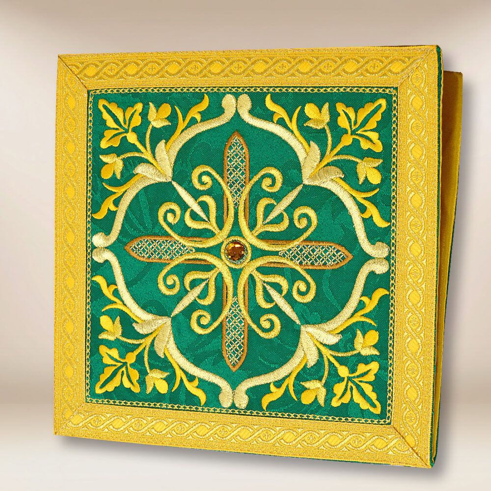 Bolsa litúrgica bordada verde