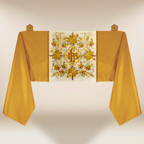 Velo bordado con tirantes “Classico Gold”