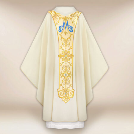 Casula con orphrey bordado Madonna di Fatima