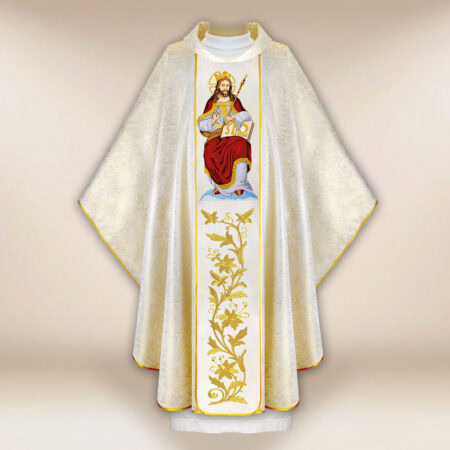 Casulla bordada Cristo Rey