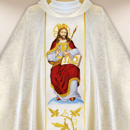 Casulla bordada Cristo Rey