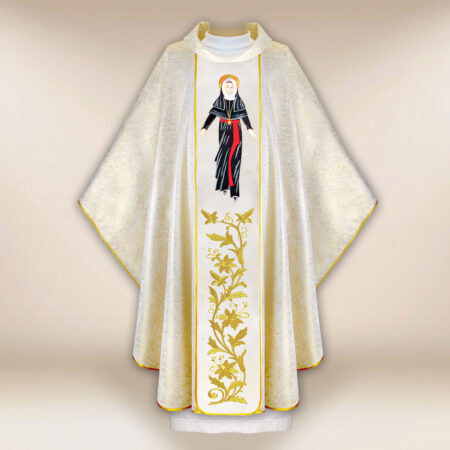Casulla bordada Santa María de Matias