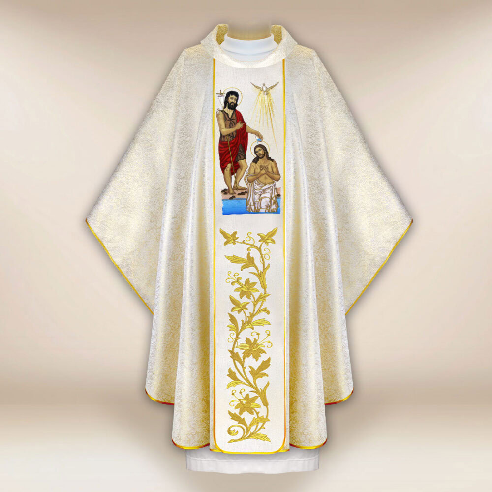 Casulla bordada Bautismo de Jesús