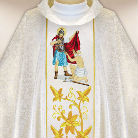 Casulla bordada San Martín