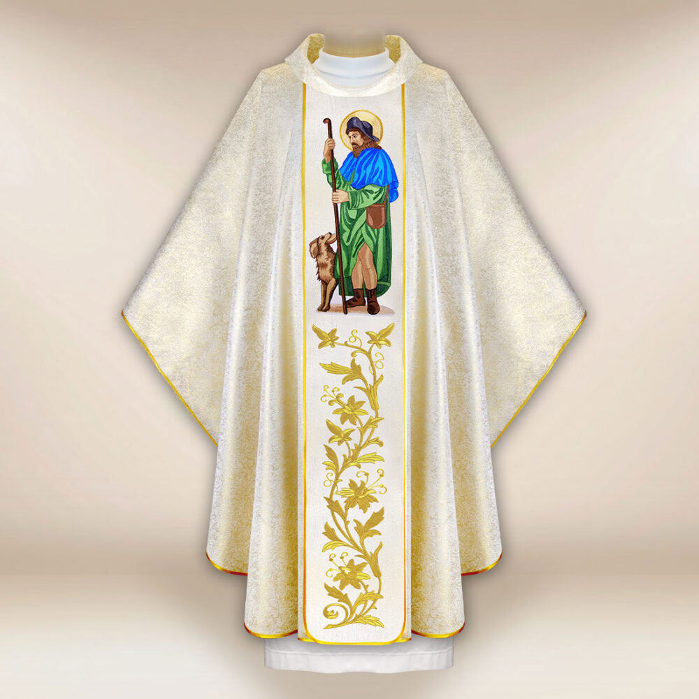 Casulla bordada San Roque