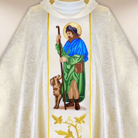 Casulla bordada San Roque