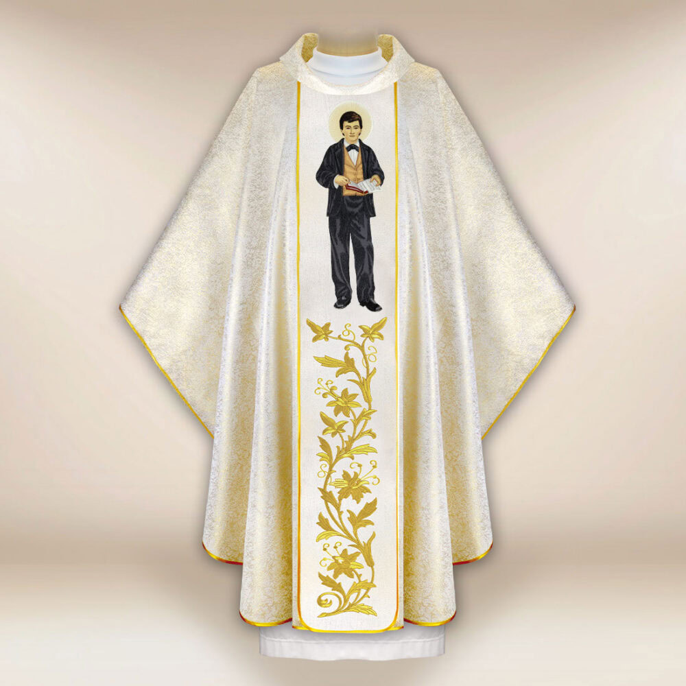 Casulla bordada San Domingo Savio