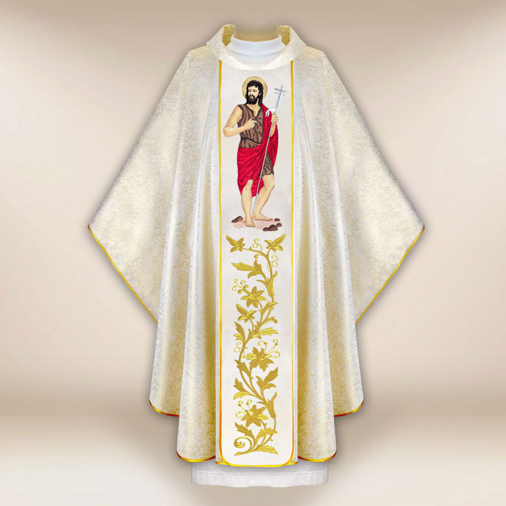 Casulla bordada San Juan Bautista
