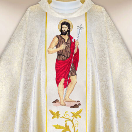 Casulla bordada San Juan Bautista