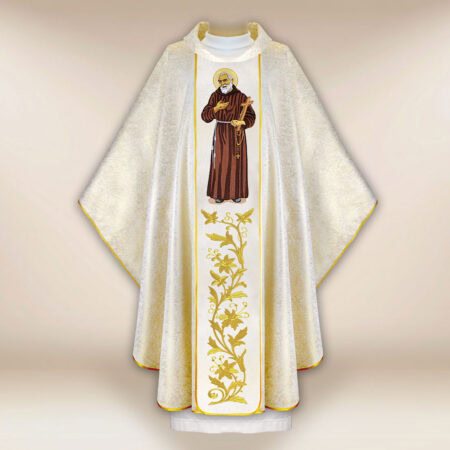 Casulla bordada San Padre Pío