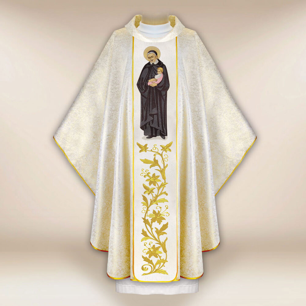 Casulla bordada San Vicente