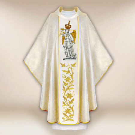 Casulla bordada San Miguel Arcángel de la Montaña Gargano