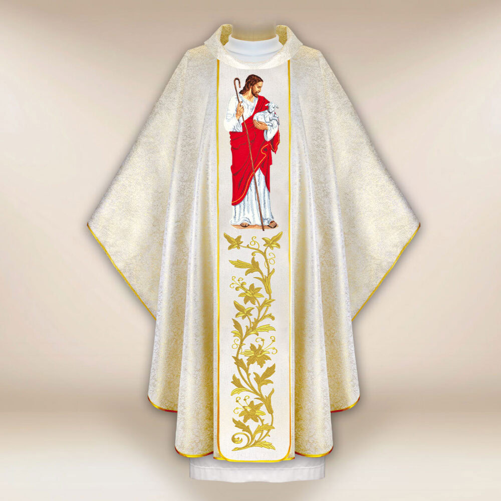 Casulla bordada Jesús Buen Pastor