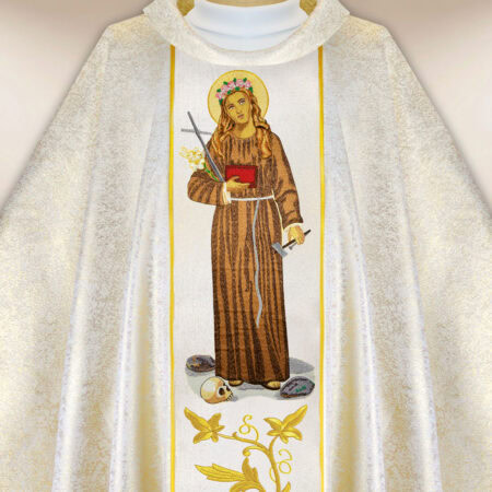 Casulla bordada de San Rozalia