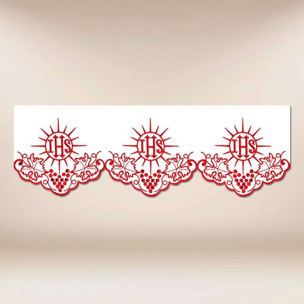 Coronilla bordada roja