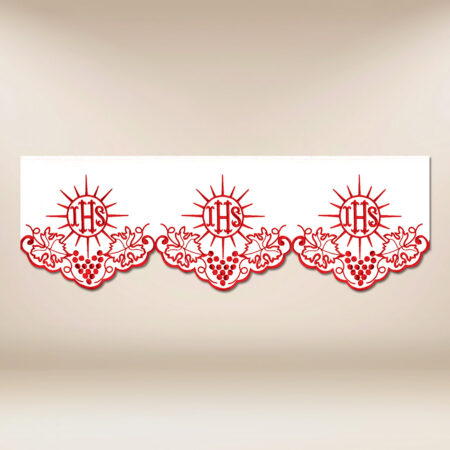 Coronilla bordada roja
