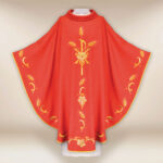 Casulla litúrgica roja con PX