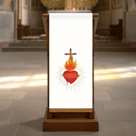 Cubierta de ambón bordada Corazón de Jesús