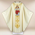 Casulla litúrgica con Cristo Rey