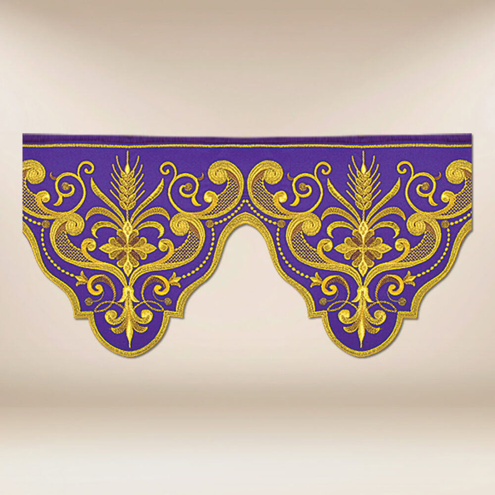 Encaje bordado morado 590cm