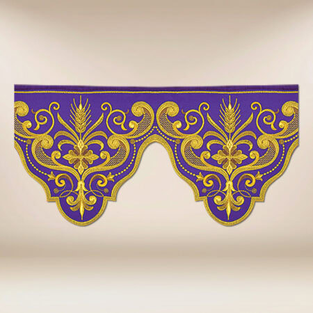 Encaje bordado morado 590cm