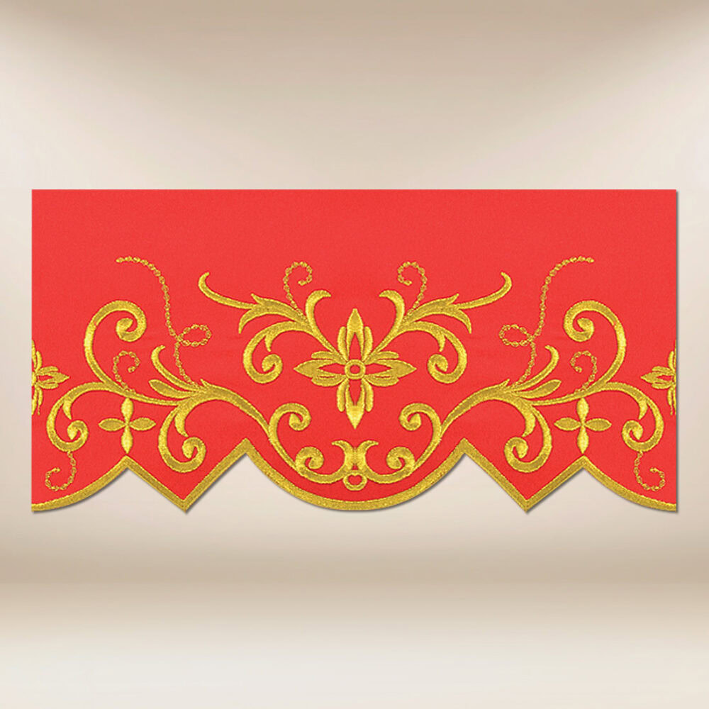 Encaje bordado rojo 590cm