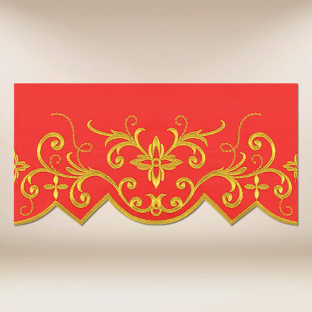 Encaje bordado rojo 590cm