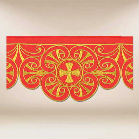 Encaje bordado rojo 590cm
