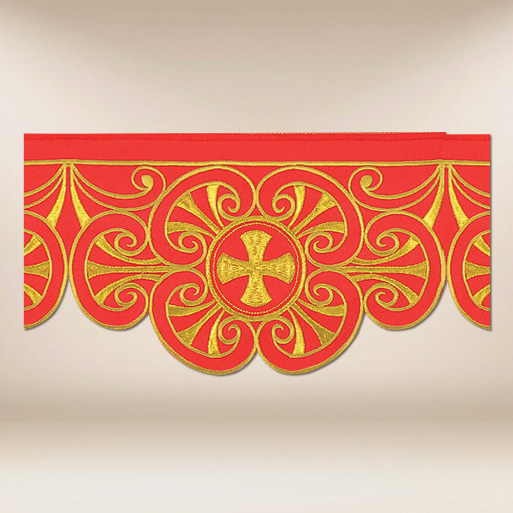 Encaje bordado rojo 290cm