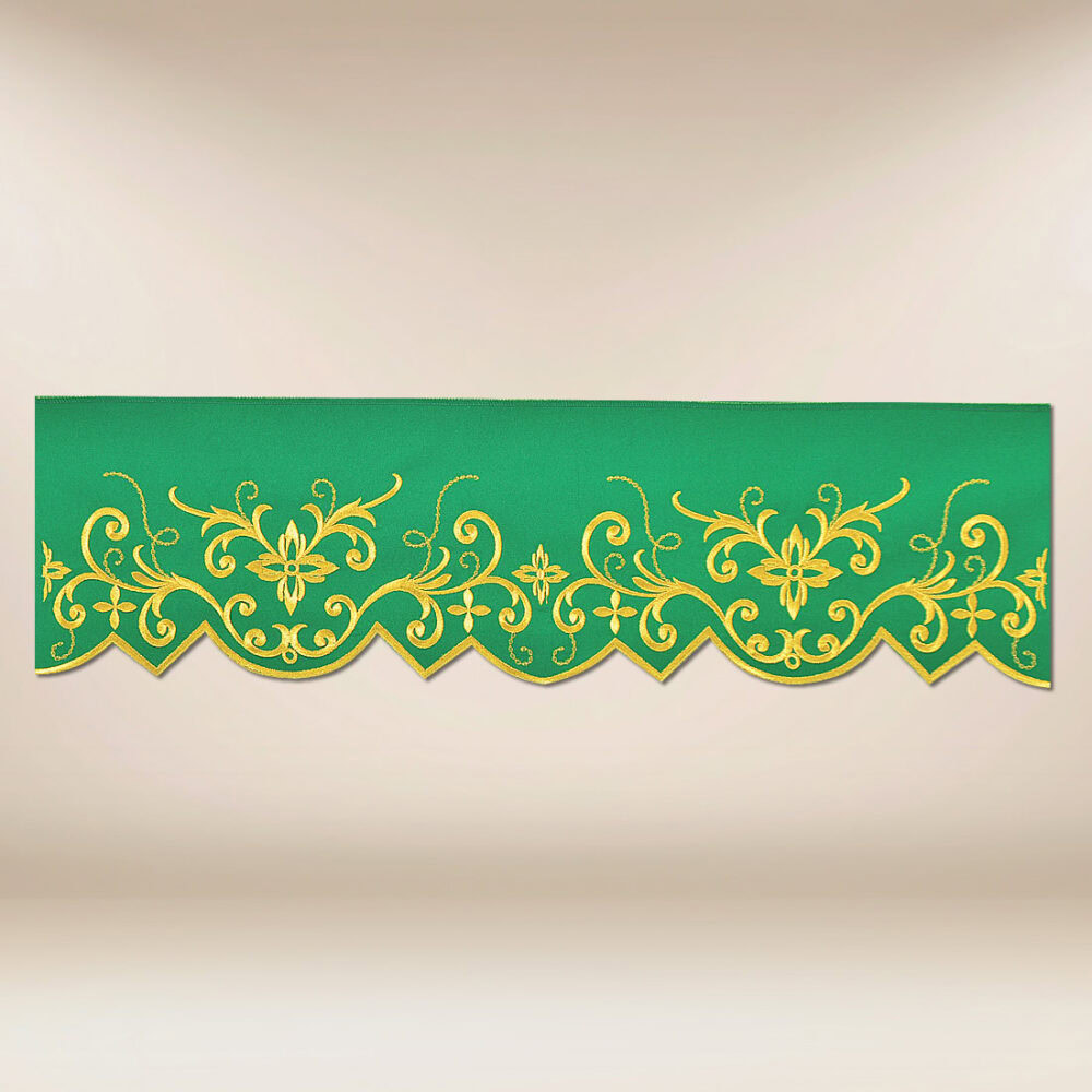 Encaje bordado verde 290cm
