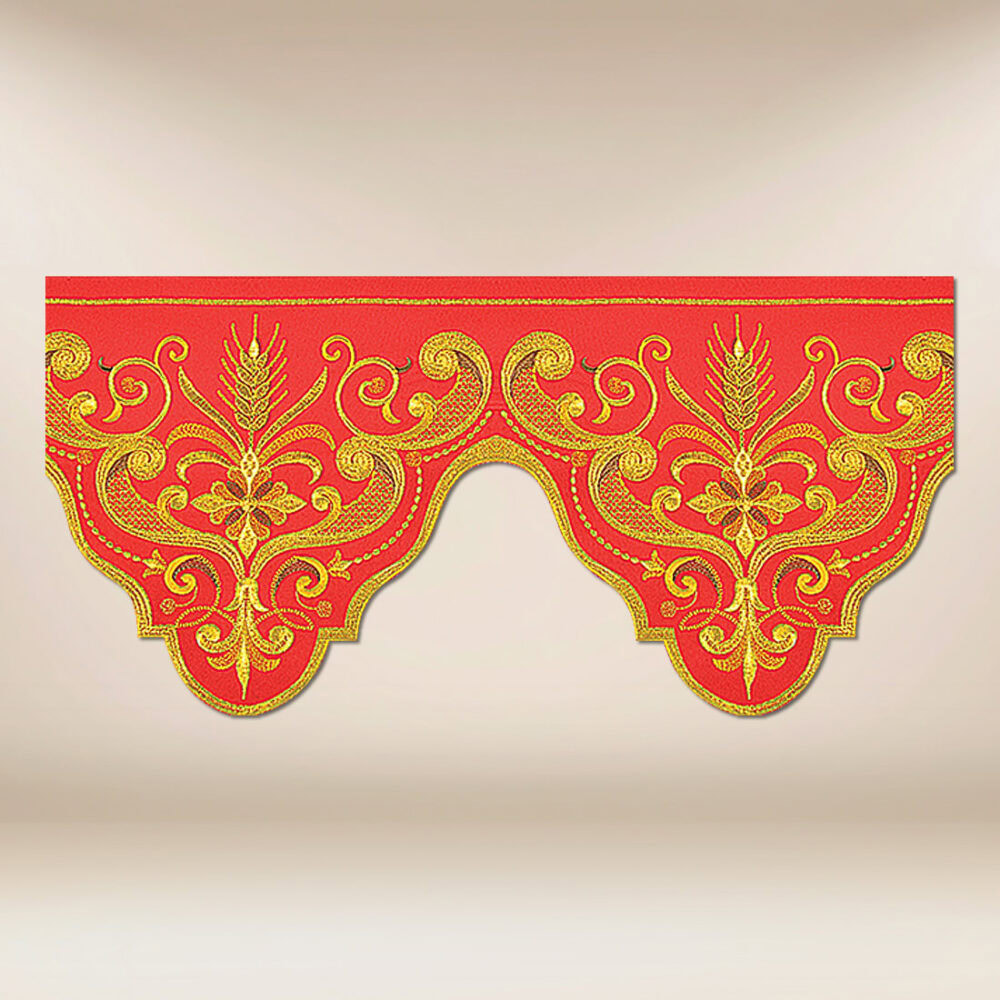 Encaje bordado rojo 590cm