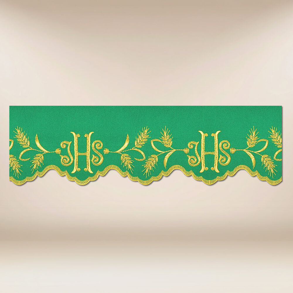 Encaje bordado verde 290cm