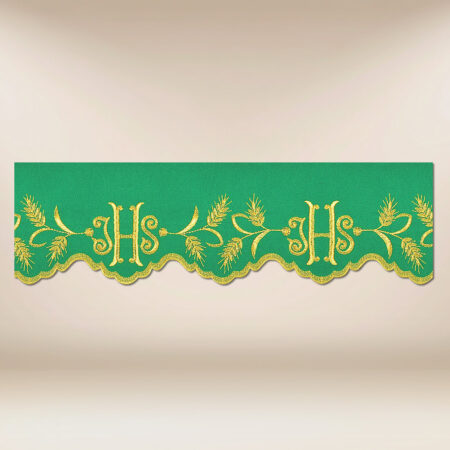 Encaje bordado verde 290cm