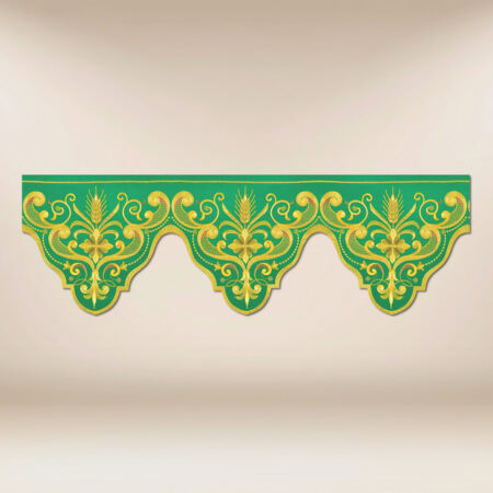 Encaje bordado verde 590cm