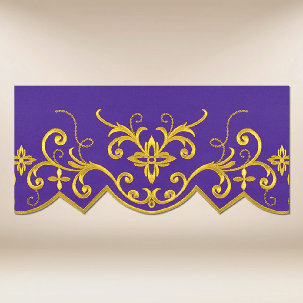 Encaje bordado morado 590cm