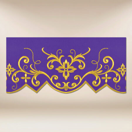 Encaje bordado morado 590cm