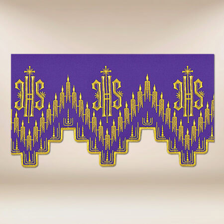Encaje bordado morado 590cm