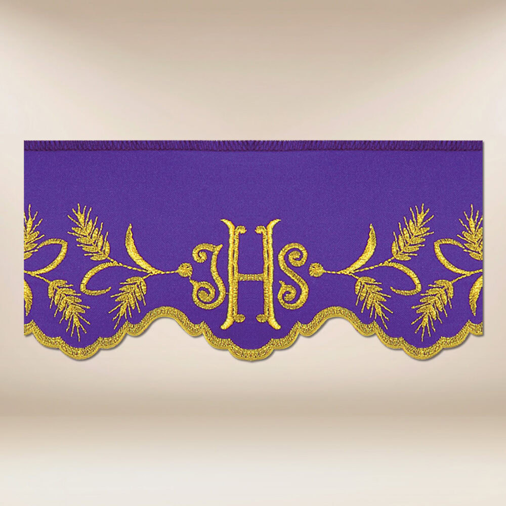 Encaje bordado morado 290cm