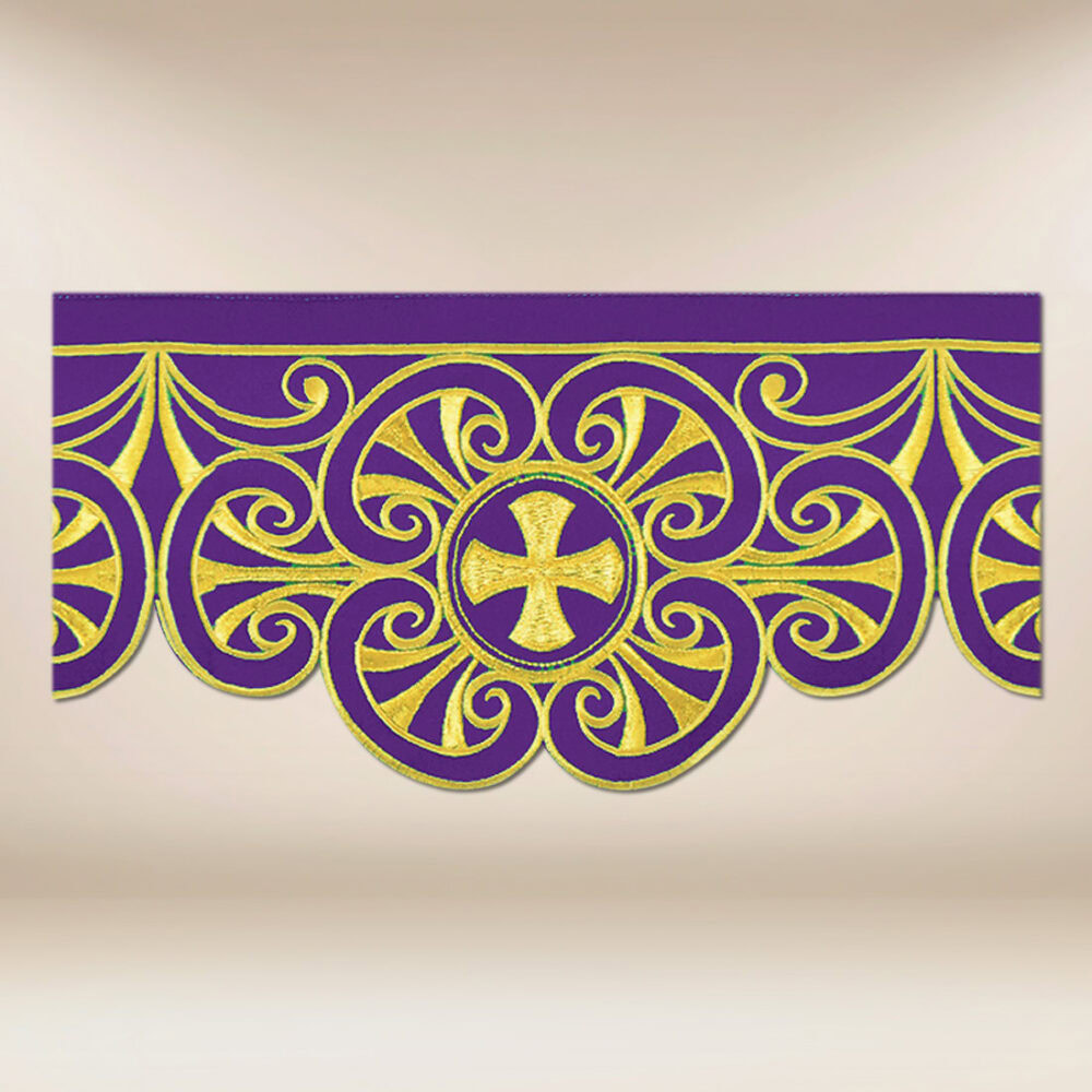 Encaje bordado morado 590cm