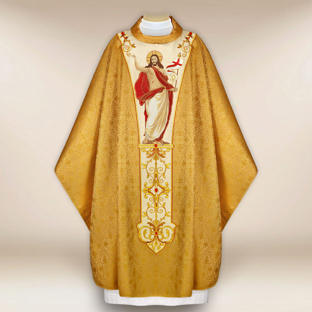 Casulla bordada Jesús Resucitado