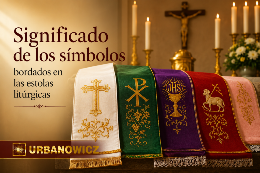 El significado de los símbolos bordados en las vestimentas litúrgicas