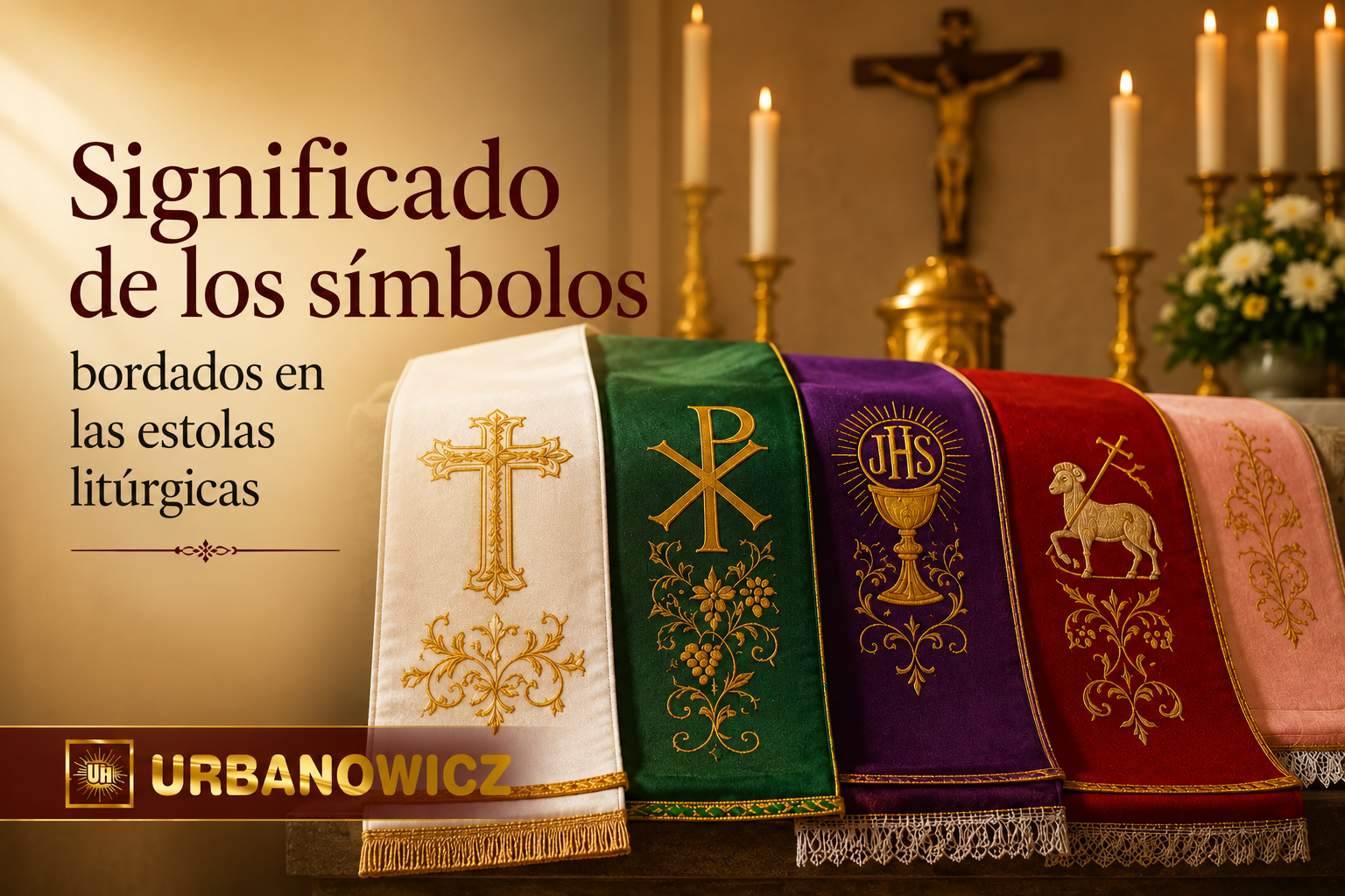 El significado de los símbolos bordados en las vestimentas litúrgicas